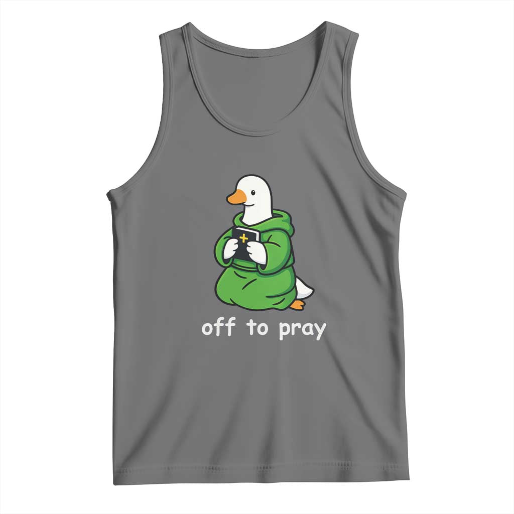 Christian Goose St Patrick's Day Tank Top Off To Pray TS14 Black Heather Print Your Wear