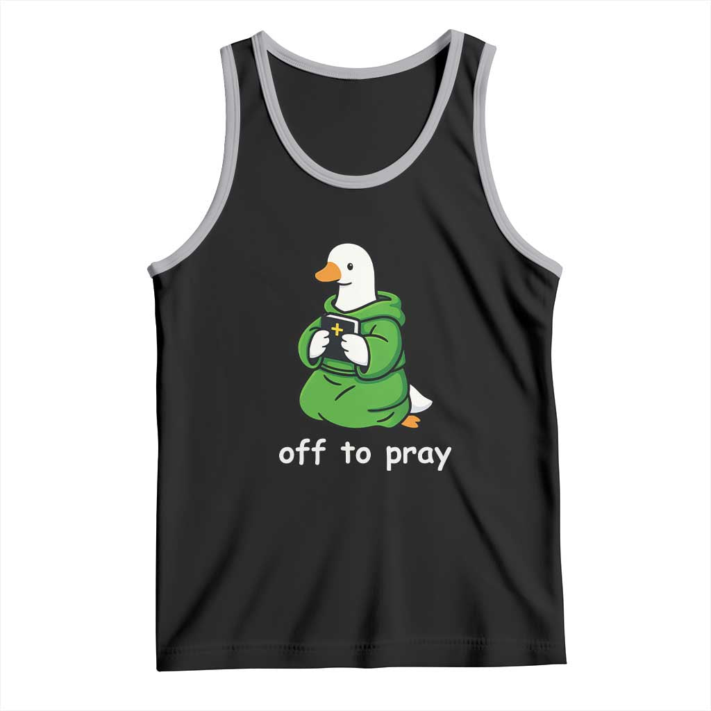 Christian Goose St Patrick's Day Tank Top Off To Pray TS14 Black Athletic Heather Print Your Wear