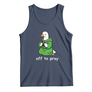 Christian Goose St Patrick's Day Tank Top Off To Pray TS14 Navy Print Your Wear