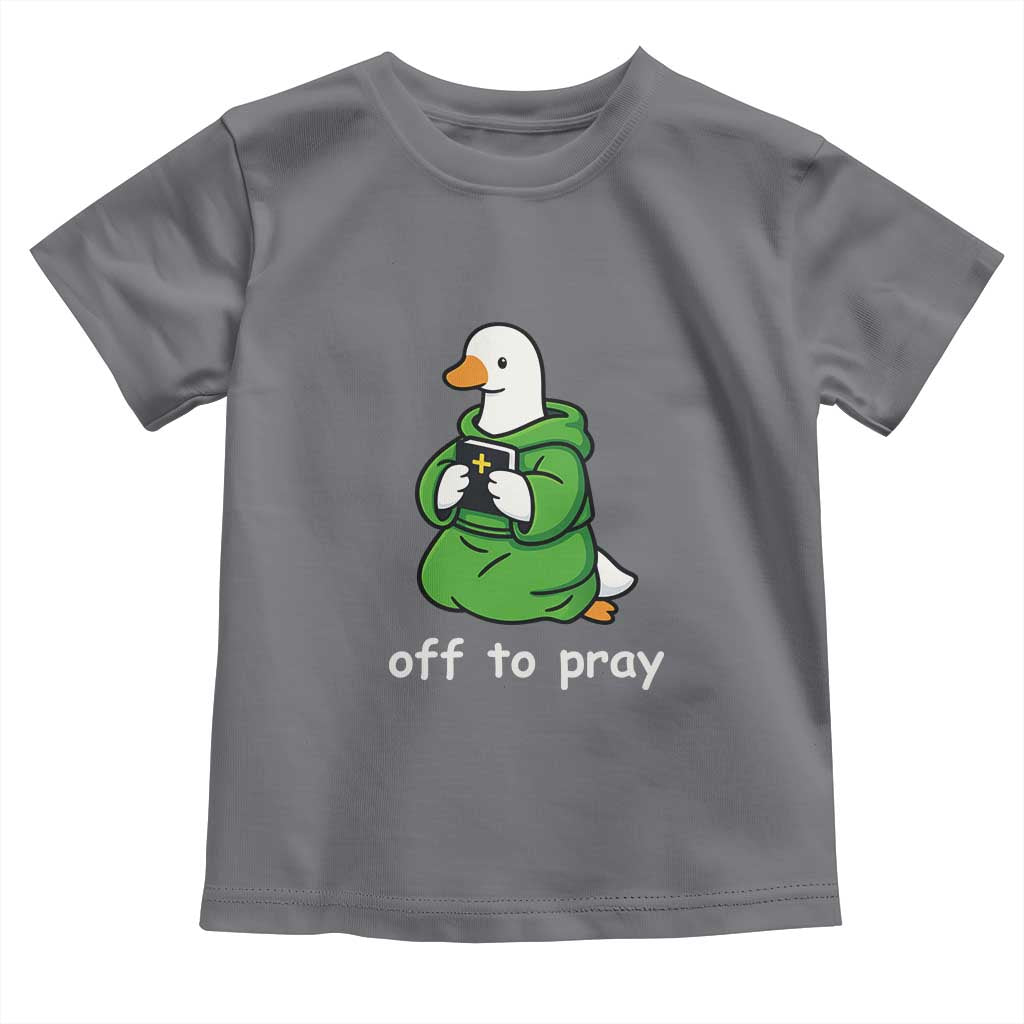 Christian Goose St Patrick's Day Toddler T Shirt Off To Pray TS14 Charcoal Print Your Wear