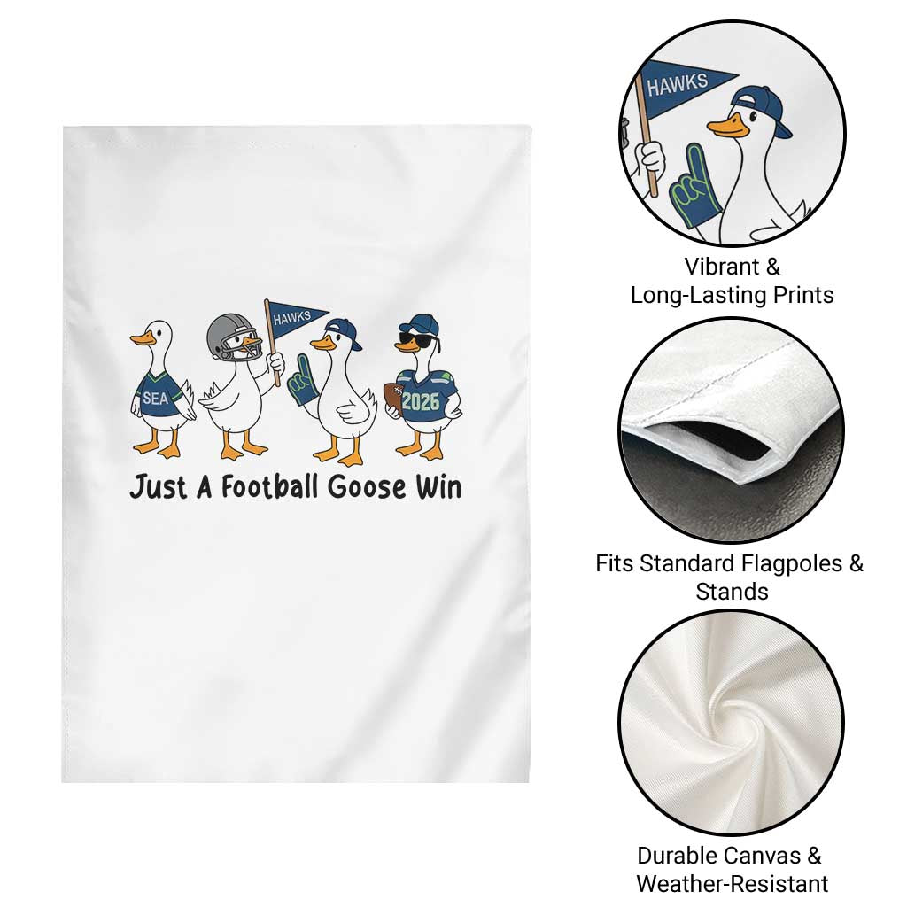 Funny Seattle 2026 Garden Flag Just A Football Goose Win TS14 Print Your Wear