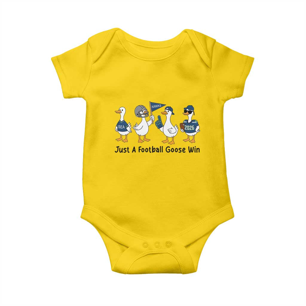 Funny Seattle 2026 Baby Onesie Just A Football Goose Win TS14 Daisy Print Your Wear