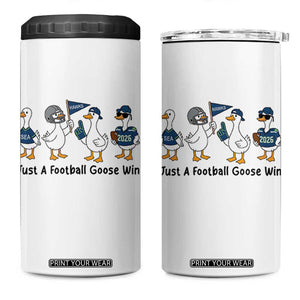 Funny Seattle 2026 4 in 1 Can Cooler Tumbler Just A Football Goose Win TS14 One Size: 16 oz White Print Your Wear