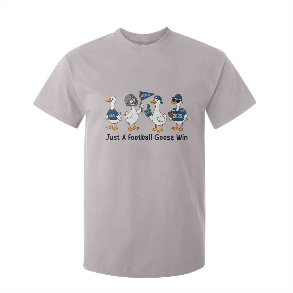 Funny Seattle 2026 T Shirt For Kid Just A Football Goose Win TS14 Ice Gray Print Your Wear