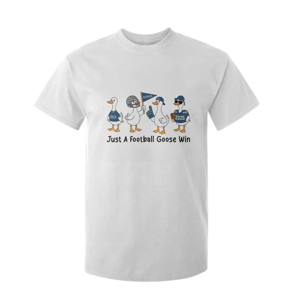 Funny Seattle 2026 T Shirt For Kid Just A Football Goose Win TS14 White Print Your Wear