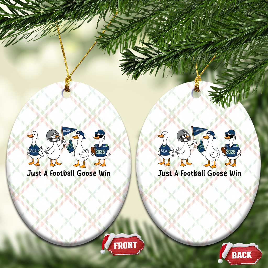 Funny Seattle 2026 Ceramic Ornament Just A Football Goose Win TS14 Print Your Wear