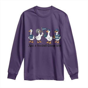 Funny Seattle 2026 Long Sleeve Shirt Just A Football Goose Win TS14 Purple Print Your Wear