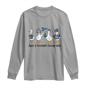 Funny Seattle 2026 Long Sleeve Shirt Just A Football Goose Win TS14 Sport Gray Print Your Wear
