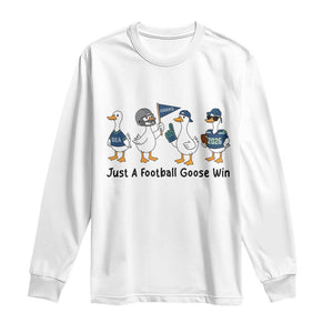 Funny Seattle 2026 Long Sleeve Shirt Just A Football Goose Win TS14 White Print Your Wear