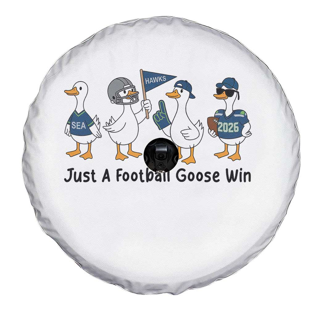 Funny Seattle 2026 Spare Tire Cover Just A Football Goose Win TS14 Print Your Wear