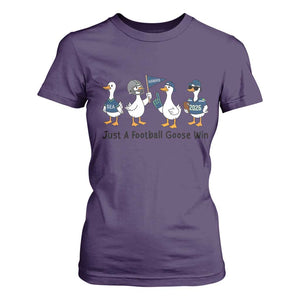 Funny Seattle 2026 T Shirt For Women Just A Football Goose Win TS14 Purple Print Your Wear