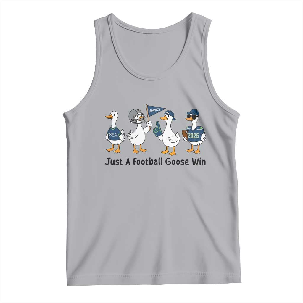 Funny Seattle 2026 Tank Top Just A Football Goose Win TS14 Athletic Heather Print Your Wear