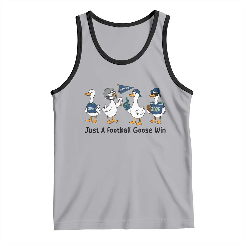 Funny Seattle 2026 Tank Top Just A Football Goose Win TS14 Athletic Heather Black Print Your Wear