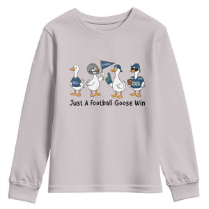 Funny Seattle 2026 Youth Sweatshirt Just A Football Goose Win TS14 Ice Gray Print Your Wear