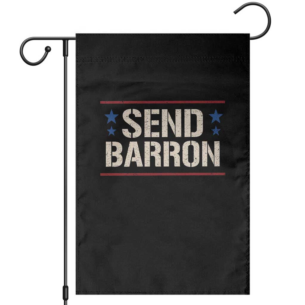 Send Barron Garden Flag Viral Hashtag Political Protest TS14 Black Print Your Wear