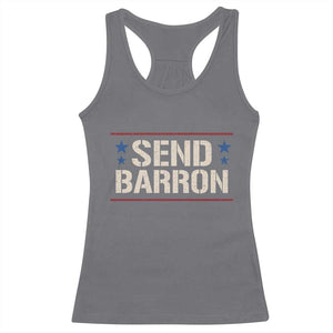 Send Barron Racerback Tank Top Viral Hashtag Political Protest TS14 Charcoal Print Your Wear