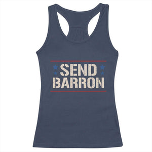 Send Barron Racerback Tank Top Viral Hashtag Political Protest TS14 Navy Print Your Wear