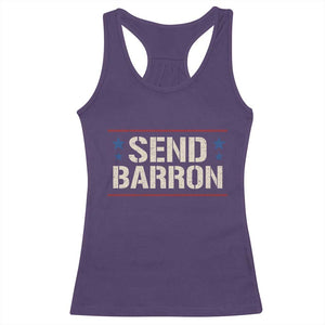 Send Barron Racerback Tank Top Viral Hashtag Political Protest TS14 Purple Print Your Wear