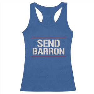 Send Barron Racerback Tank Top Viral Hashtag Political Protest TS14 Royal Blue Print Your Wear