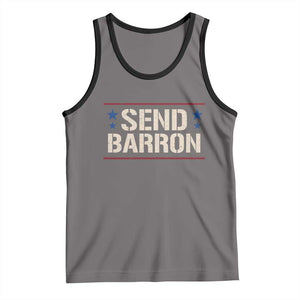 Send Barron Tank Top Viral Hashtag Political Protest TS14 Deep Heather Black Print Your Wear
