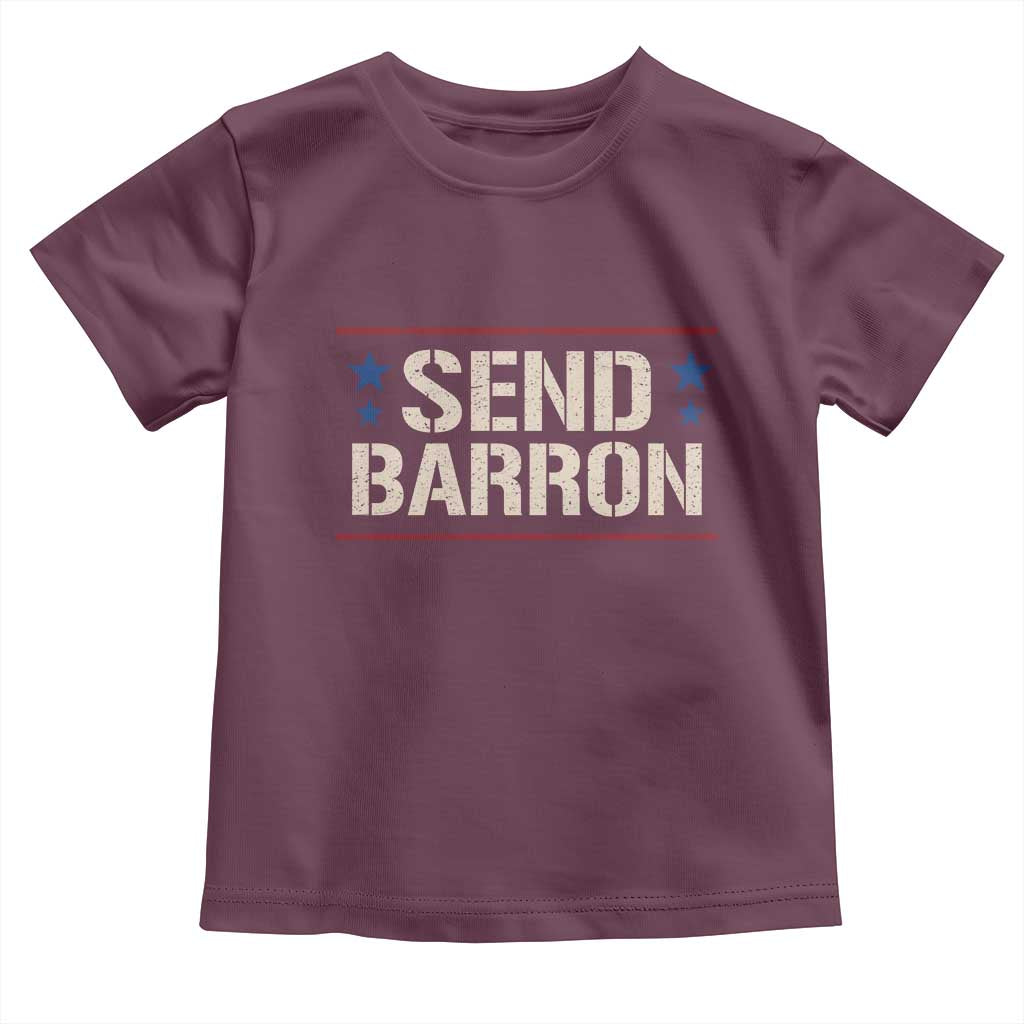 Send Barron Toddler T Shirt Viral Hashtag Political Protest TS14 Maroon Print Your Wear