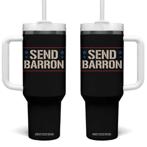 Send Barron Tumbler With Handle Viral Hashtag Political Protest TS14 One Size: 40 oz Black Print Your Wear