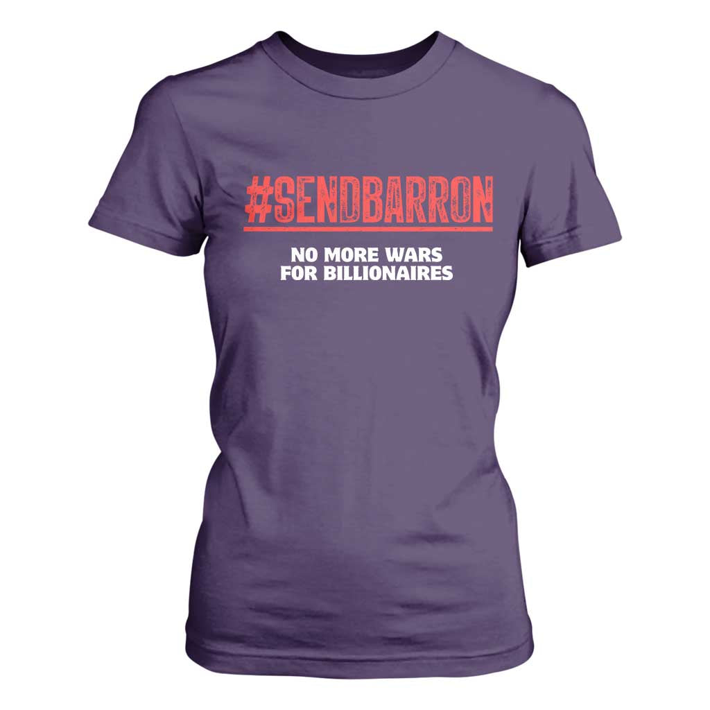 Send Barron Meme T Shirt For Women Funny Political Hashtag Viral Internet TS14 Purple Print Your Wear