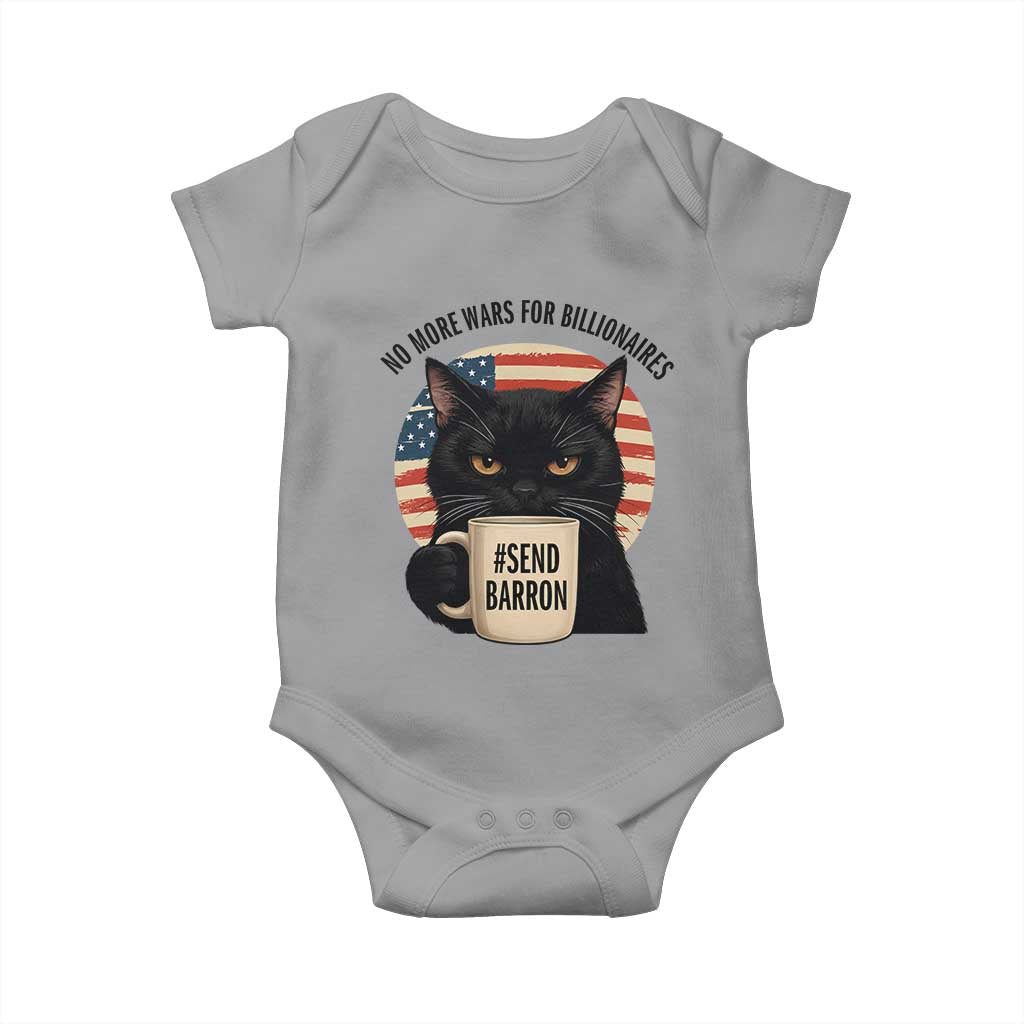 Send Barron Meme Baby Onesie Funny Cat Sarcastic Political TS14 Sport Gray Print Your Wear