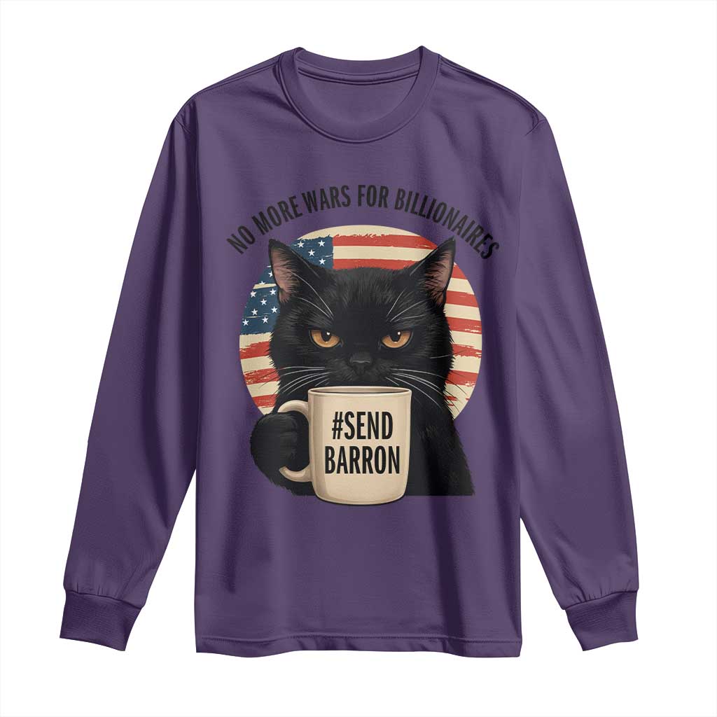 Send Barron Meme Long Sleeve Shirt Funny Cat Sarcastic Political TS14 Purple Print Your Wear