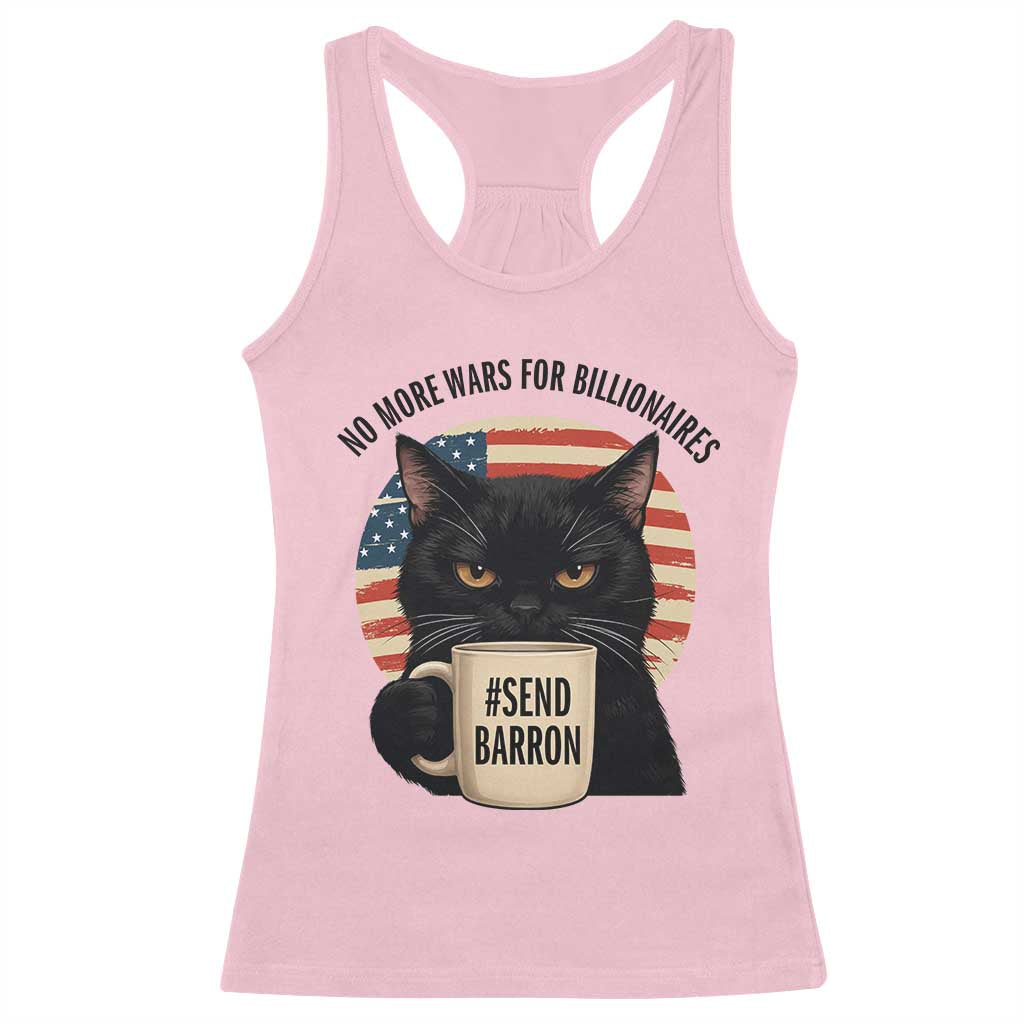 Send Barron Meme Racerback Tank Top Funny Cat Sarcastic Political TS14 Light Pink Print Your Wear