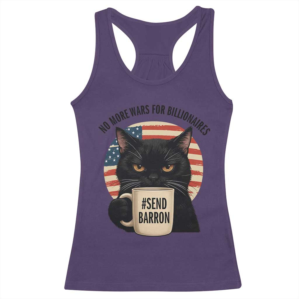 Send Barron Meme Racerback Tank Top Funny Cat Sarcastic Political TS14 Purple Print Your Wear