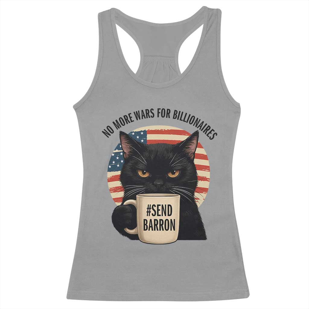 Send Barron Meme Racerback Tank Top Funny Cat Sarcastic Political TS14 Sport Gray Print Your Wear