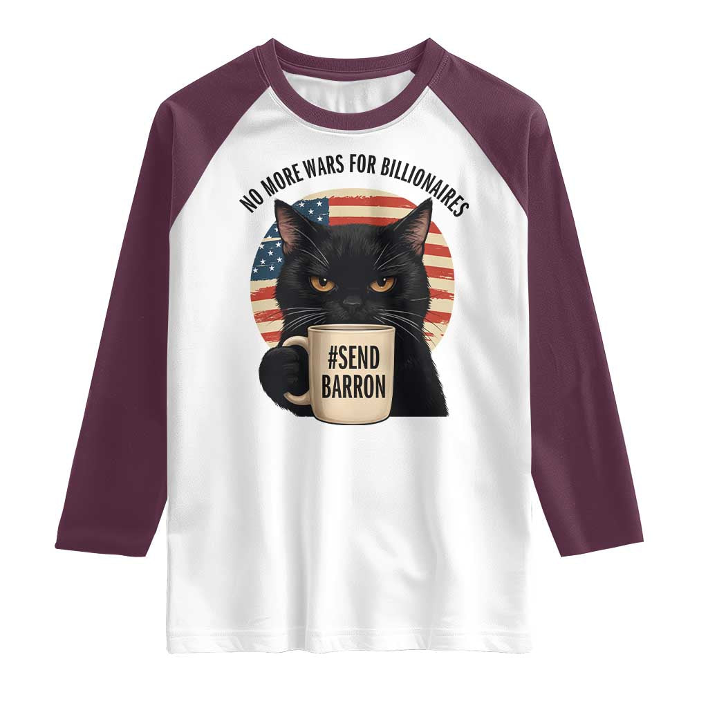 Send Barron Meme Raglan Shirt Funny Cat Sarcastic Political TS14 White Maroon Print Your Wear