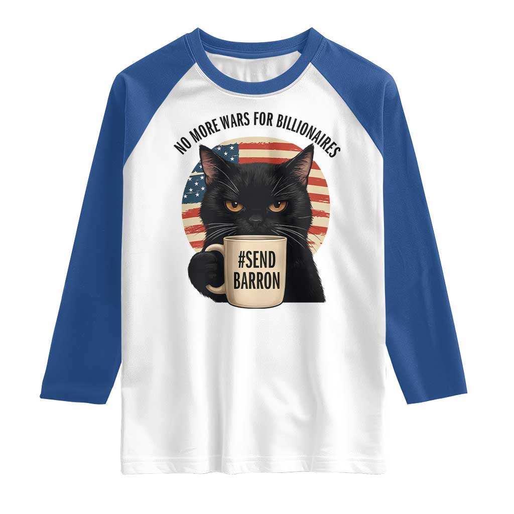 Send Barron Meme Raglan Shirt Funny Cat Sarcastic Political TS14 White Royal Print Your Wear