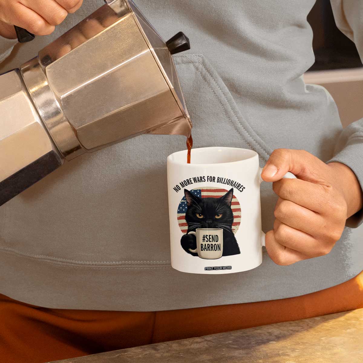 Send Barron Meme Coffee Mug Funny Cat Sarcastic Political TS14 Print Your Wear