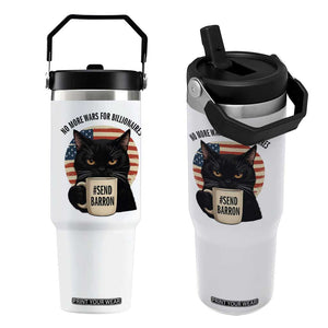 Send Barron Meme Flip Straw Tumbler Funny Cat Sarcastic Political TS14 One Size: 30 oz White Print Your Wear