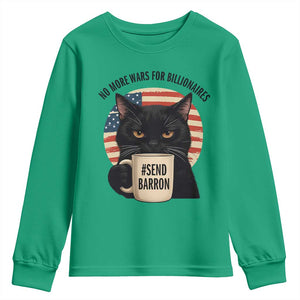 Send Barron Meme Youth Sweatshirt Funny Cat Sarcastic Political TS14 Irish Green Print Your Wear