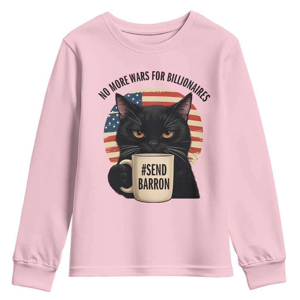 Send Barron Meme Youth Sweatshirt Funny Cat Sarcastic Political TS14 Light Pink Print Your Wear
