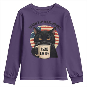 Send Barron Meme Youth Sweatshirt Funny Cat Sarcastic Political TS14 Purple Print Your Wear