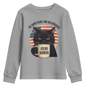 Send Barron Meme Youth Sweatshirt Funny Cat Sarcastic Political TS14 Sport Gray Print Your Wear