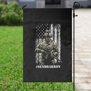 Send Barron Garden Flag Sarcastic Political American Flag Camo Soldier TS14 Print Your Wear