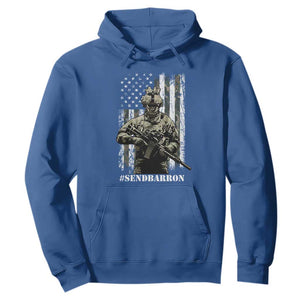 Send Barron Hoodie Sarcastic Political American Flag Camo Soldier TS14 Royal Blue Print Your Wear