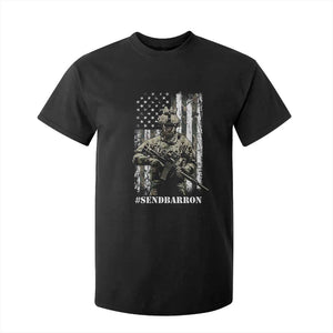 Send Barron T Shirt For Kid Sarcastic Political American Flag Camo Soldier TS14 Black Print Your Wear