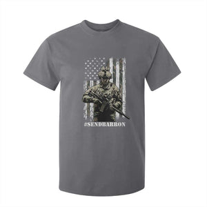 Send Barron T Shirt For Kid Sarcastic Political American Flag Camo Soldier TS14 Charcoal Print Your Wear