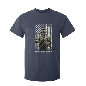 Send Barron T Shirt For Kid Sarcastic Political American Flag Camo Soldier TS14 Navy Print Your Wear