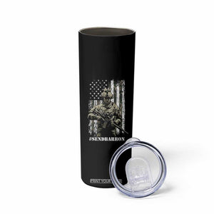 Send Barron Skinny Tumbler Sarcastic Political American Flag Camo Soldier TS14 Print Your Wear