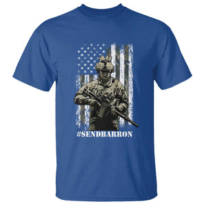 Send Barron T Shirt Sarcastic Political American Flag Camo Soldier TS14 Royal Blue Print Your Wear