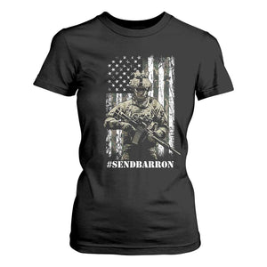 Send Barron T Shirt For Women Sarcastic Political American Flag Camo Soldier TS14 Black Print Your Wear