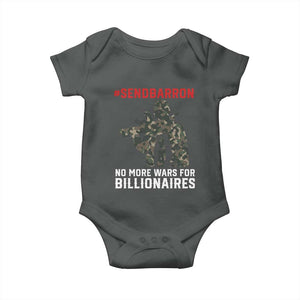 Send Barron Baby Onesie No More Wars For Billionaires TS14 Dark Heather Print Your Wear