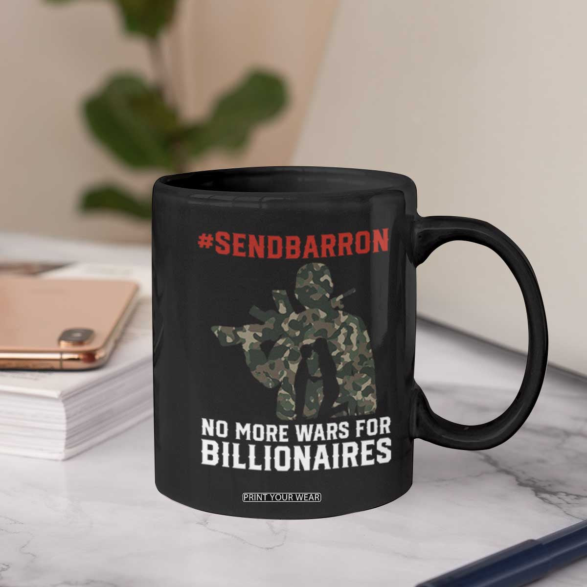 Send Barron Coffee Mug No More Wars For Billionaires TS14 Print Your Wear